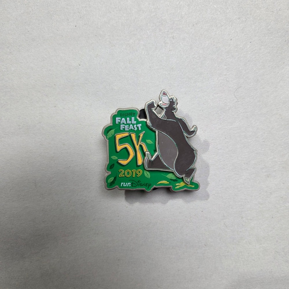 Disney Pin Trading Unisex OS Green Baloo Fall Feast 5K 2019 runDisney Enamel